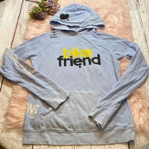 Freecity Soulcycle Bike Friend Hamptons Blue Hoodie sz S